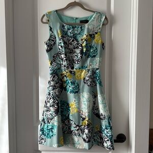 J Crew cocktail dress.  Floral. Silk. A line. Size 4